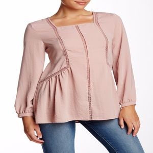 Ro&De Blush Eyelet Boho Tunic; S